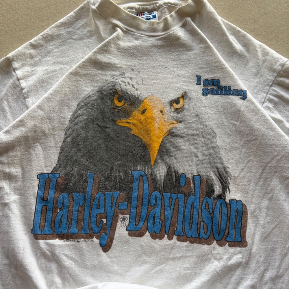 Vintage 80s Harley Davidson T-shirt Eagle Palm Springs California - Picture 3 of 8